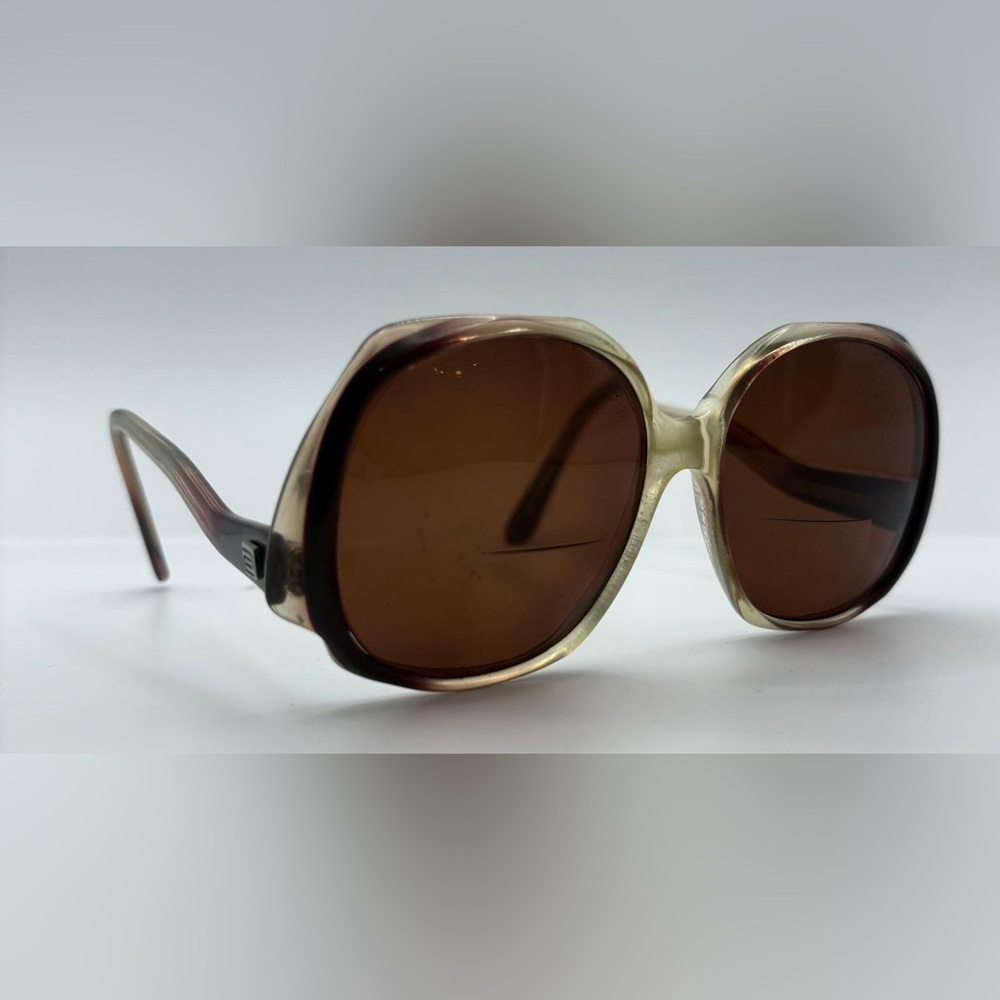 Vintage Atlas Aquarias Brown Translucent Round Sunglasses Frames Only